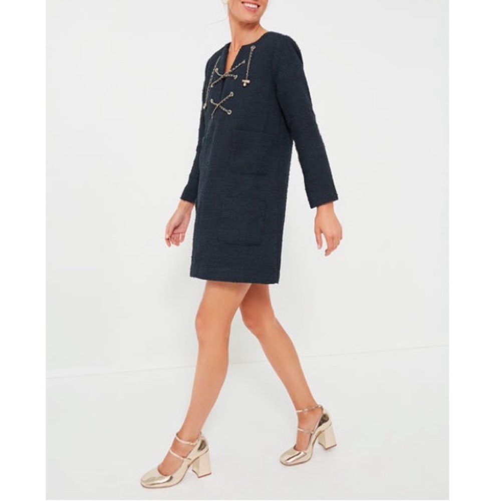 TUCKERNUCK
Navy Tie Tweed Kelly Dress - Picture 3 of 11